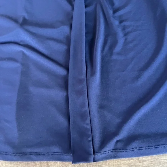 Lane Bryant Wrap Jersey Midi V Neck Dress Navy Empire Waist Belted 26/28 NWT - Picture 8 of 11